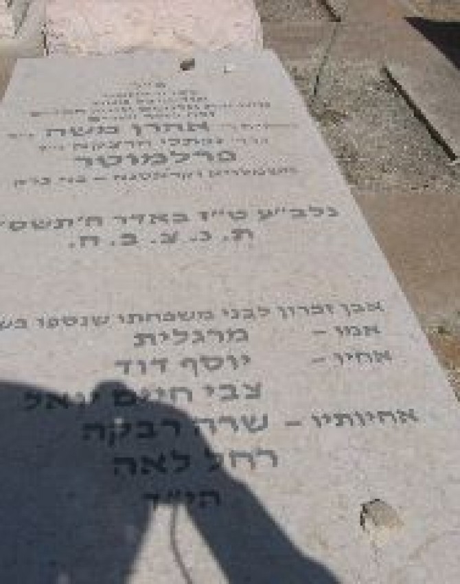 תמונת קבר  אהרן משה פרלמוטר