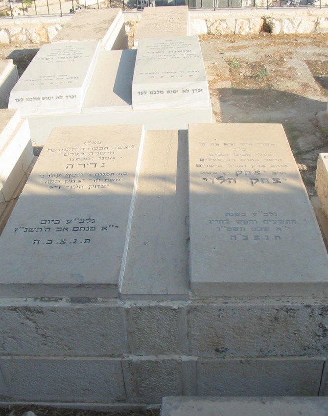 תמונת קבר נדרה יצחק הלוי