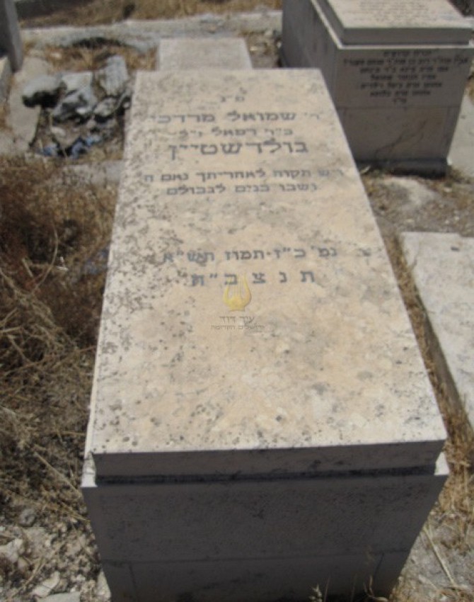 תמונת קבר שמואל מרדכי גולדשטיין
