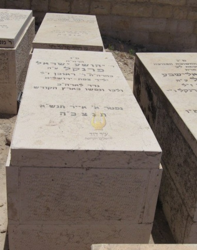 תמונת קבר יהושע ישראל פרנקל