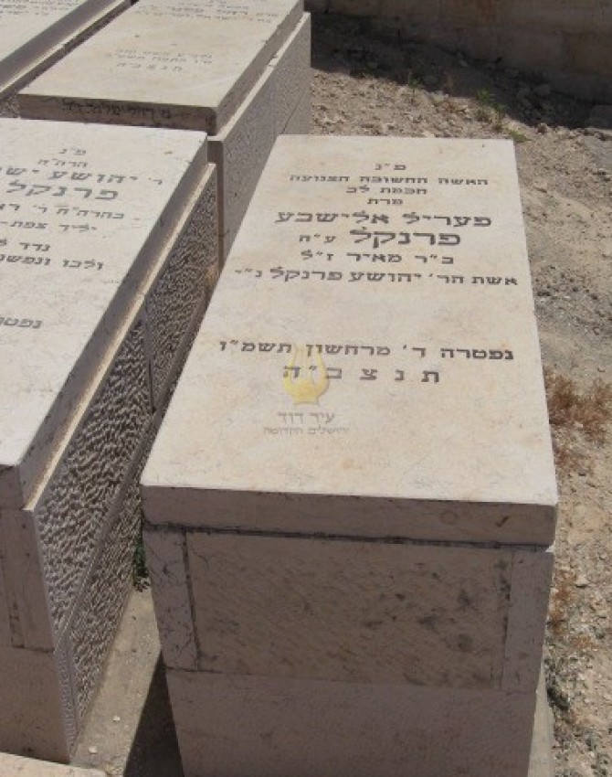תמונת קבר פעריל אלישבע פרנקל