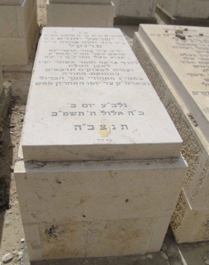 תמונת קבר ישראל יהודא פרנקל