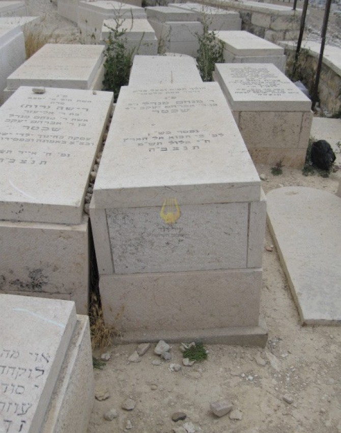 תמונת קבר מנחם מנדל שכטר