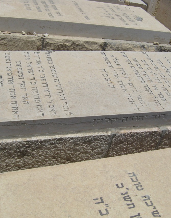 תמונת קבר דוד יהודה קליין David Yehuda Klein
