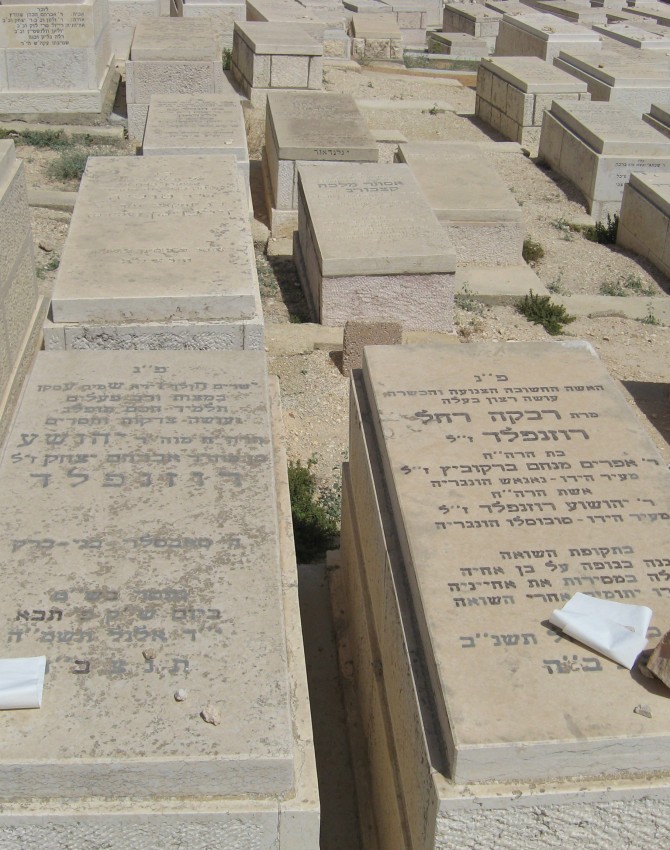 תמונת קבר רבקה רחל רוזנפלד Rivka Rachel Rosenfeld