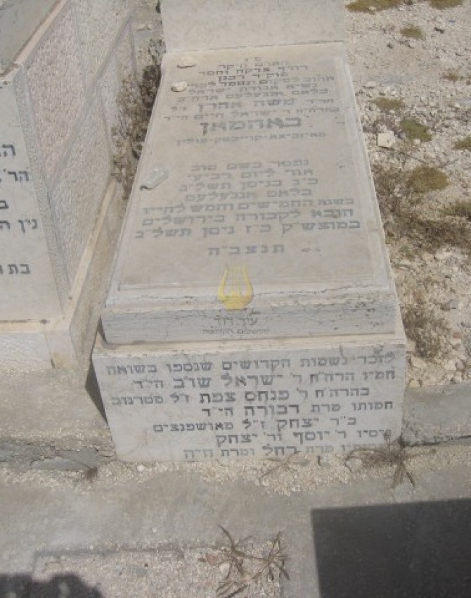 תמונת קבר משה אהרן באהמאן