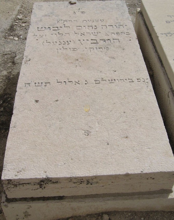 תמונת קבר יהודה נחום ליבוש הורוביץ