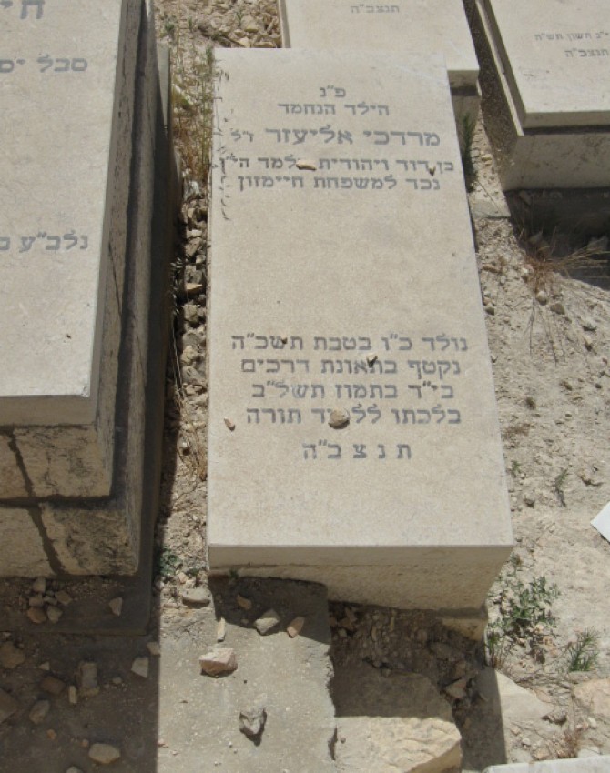 תמונת קבר מרדכי אליעזר מלמד