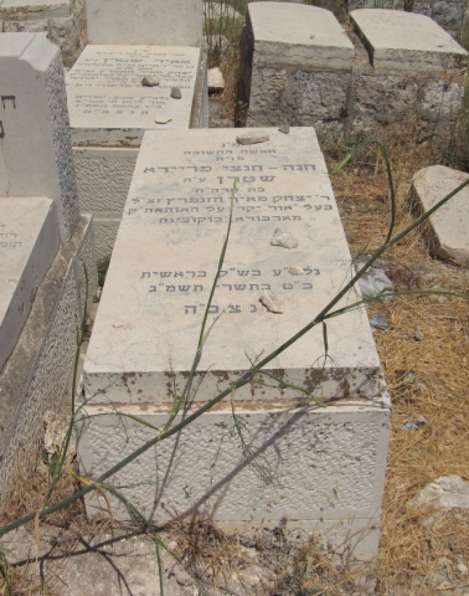 תמונת קבר חנה - חנצי פריידא שטרן