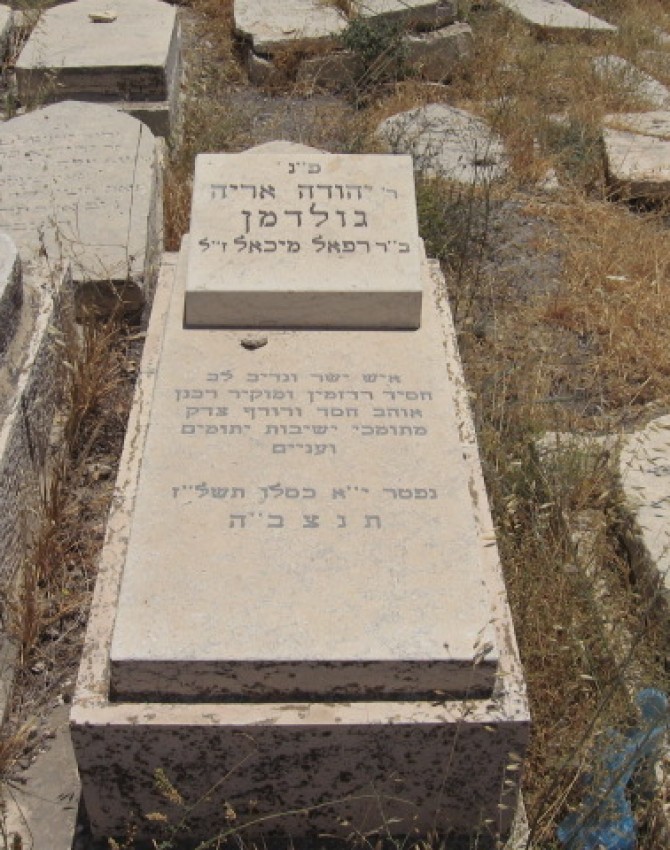 תמונת קבר יהודה אריה גולדמן