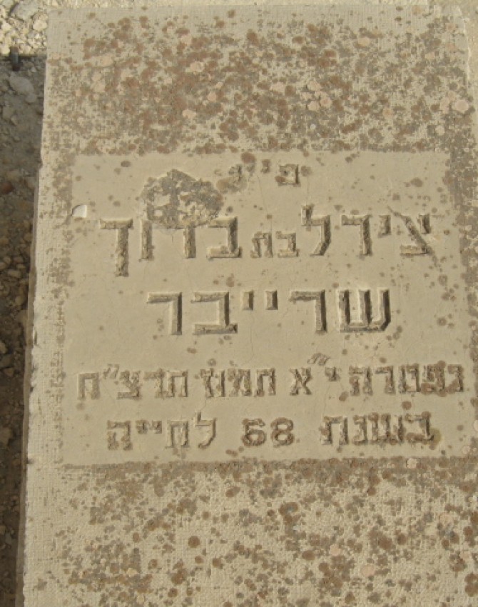תמונת קבר צירל שרייבר