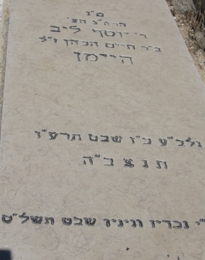 תמונת קבר יוסף ליב היימן