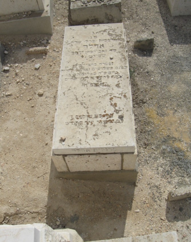 תמונת קבר מרגלית שרה אדלר